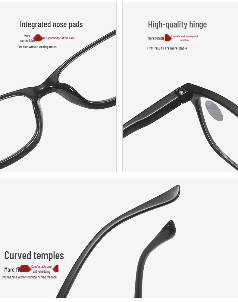 Stylish Chinese-Style HD Anti-Blue Light Reading Glasses for Men and Women, Portable & Fashionable