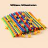 500/300/100PCS Straw Constructor Toys STEM Building Interlocking Plastic Engineering Children Educational Blocks De Construcción
