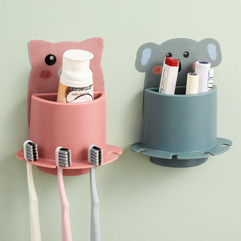 Cartoon Toothbrush Holder With Multifunctional Toothpaste Holder