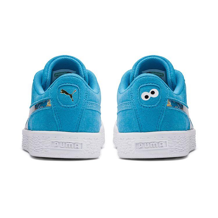 Puma Sesame Street X  Suede Statement Casual Lightweight Low-Top Kids Sneakers Kids Sneakers Blue 370383-01