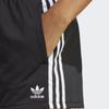 Adidas Originals Trefoil Logo Print Side Stripe Elastic High-Waisted Sport Shorts Women Bottoms Black IB7426