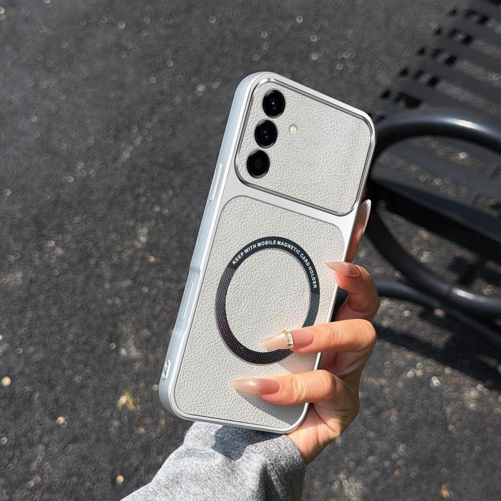 Case for Samsung Galaxy A57 5G Viral Change To 17 Magnetic Split Leather Back Big Lens Protector Cover