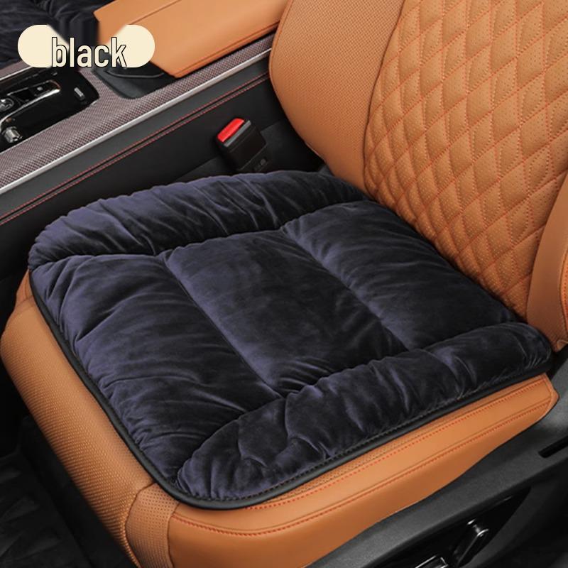 Winter Plush Car Seat Cushion Set: Thickened Warm Three-Piece Short Plush for Rear Row