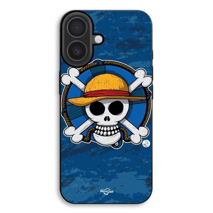 Hülle für iPhone 17 One Piece Totenkopf Logo blauer Hintergrund Manga Anime blau