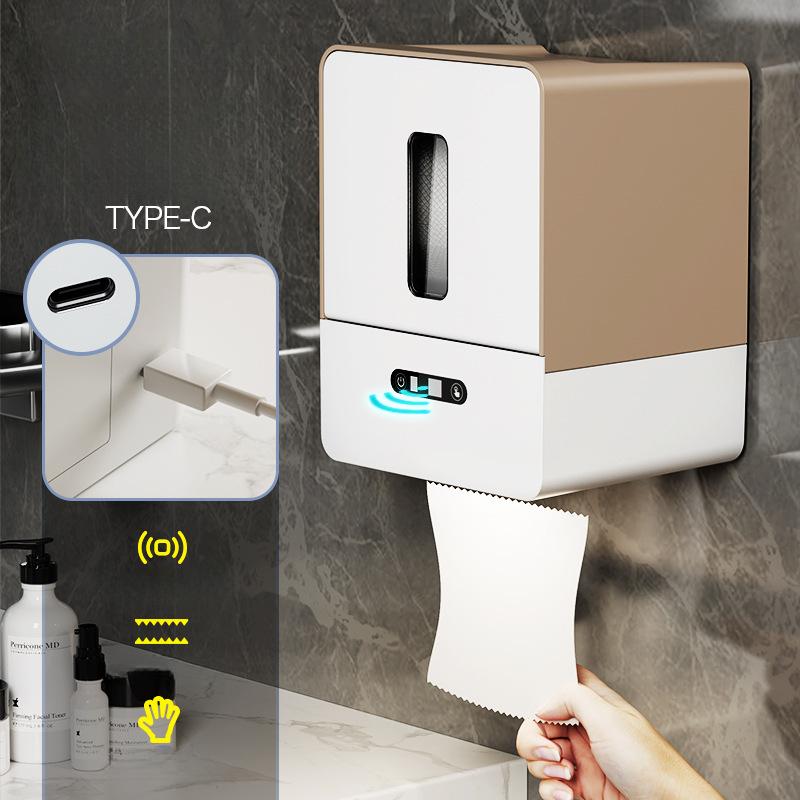 

Индукционный держатель для туалетной бумаги, автоматическая коробка для салфеток, настенный диспенсер для туалетной бумаги, рулонная коробка для туалетной бумаги, аксессуары для ванной комнаты