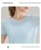 Women's Bamboo Yarn Hollowed Back Quick-Dry Yoga T-Shirt