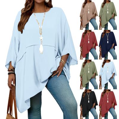 Haut élégant et tendance pour femme, manches trois-quarts, pour le bureau et les loisirs