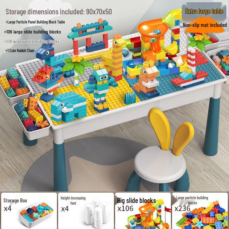 2026 New Model: Children's Educational Building Block Table, Multifunctional Puzzle Game for Ages 3-6