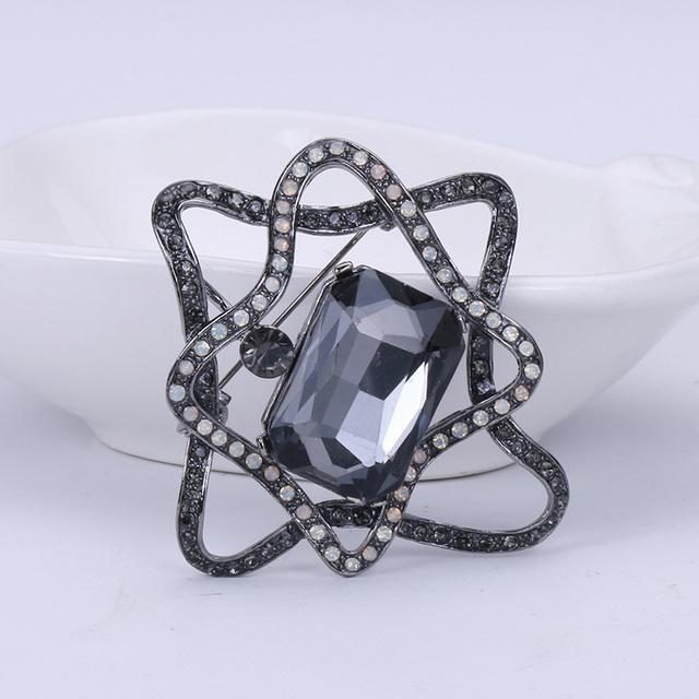 

Простые аксессуары Стразы модная декоративная брошь-булавка пятиконечная звезда стеклянный воротник-булавка брошь для мужчин и женщин