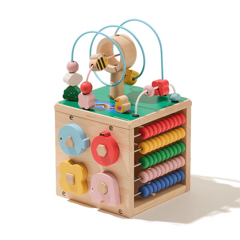 imikids Wooden Activity Cube