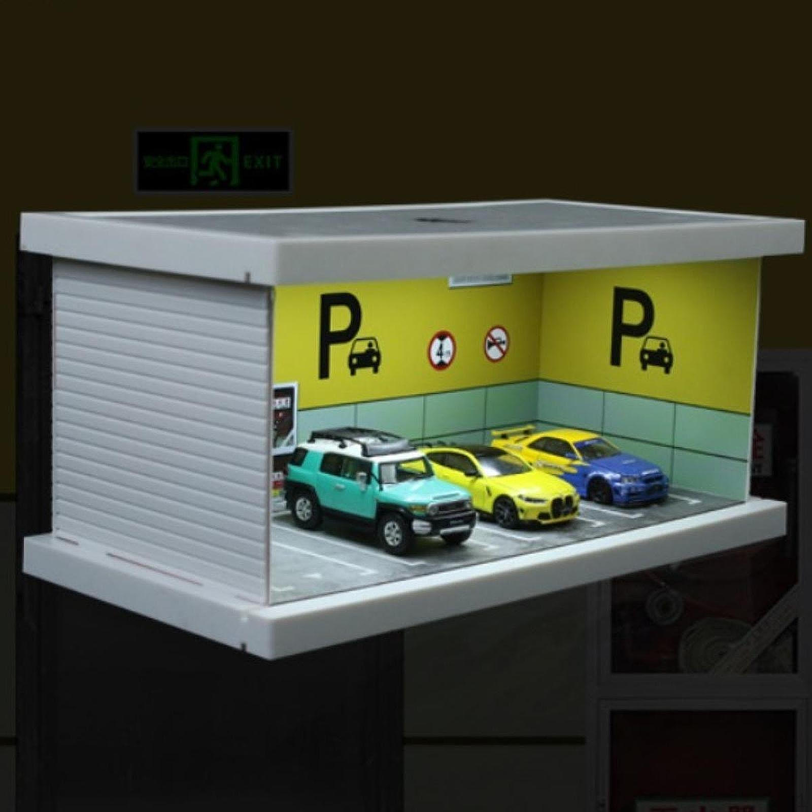 

1/64 Модель автомобиля Витрина Миниатюрная сцена Орнамент Пылезащитный Микро Ландшафтный Декор Хранение Игрушек Style D