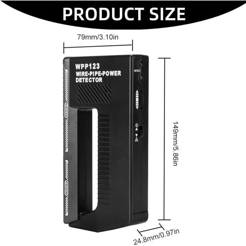 WPP123 Wall Scanner Metal Detector, High Sensitivity with Adjustable Alerts, Pipe-Powered Multi-Function Wall Scanner, Adult Wall Stud Finder, Metal D
