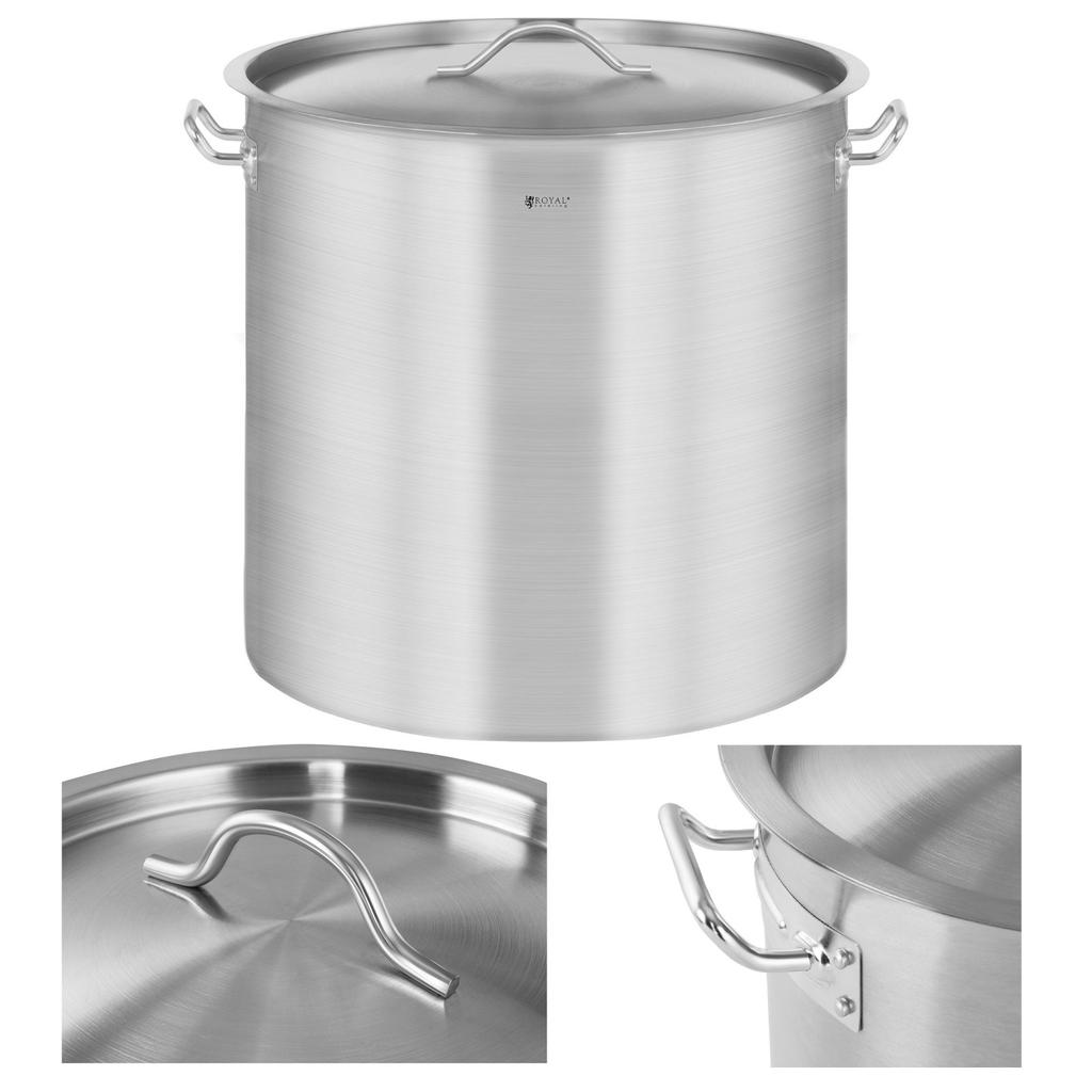 Gastronorm Pot With Lid, Stainless Steel, For Induction Cookers, 36 L