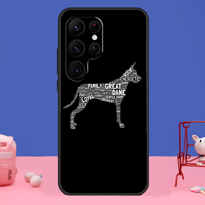 Great Dane Dog Case For Samsung Galaxy S23 S24 Ultra S21 S22 Plus Note 20 Note 10 S8 S9 S10 S20 FE Cover
