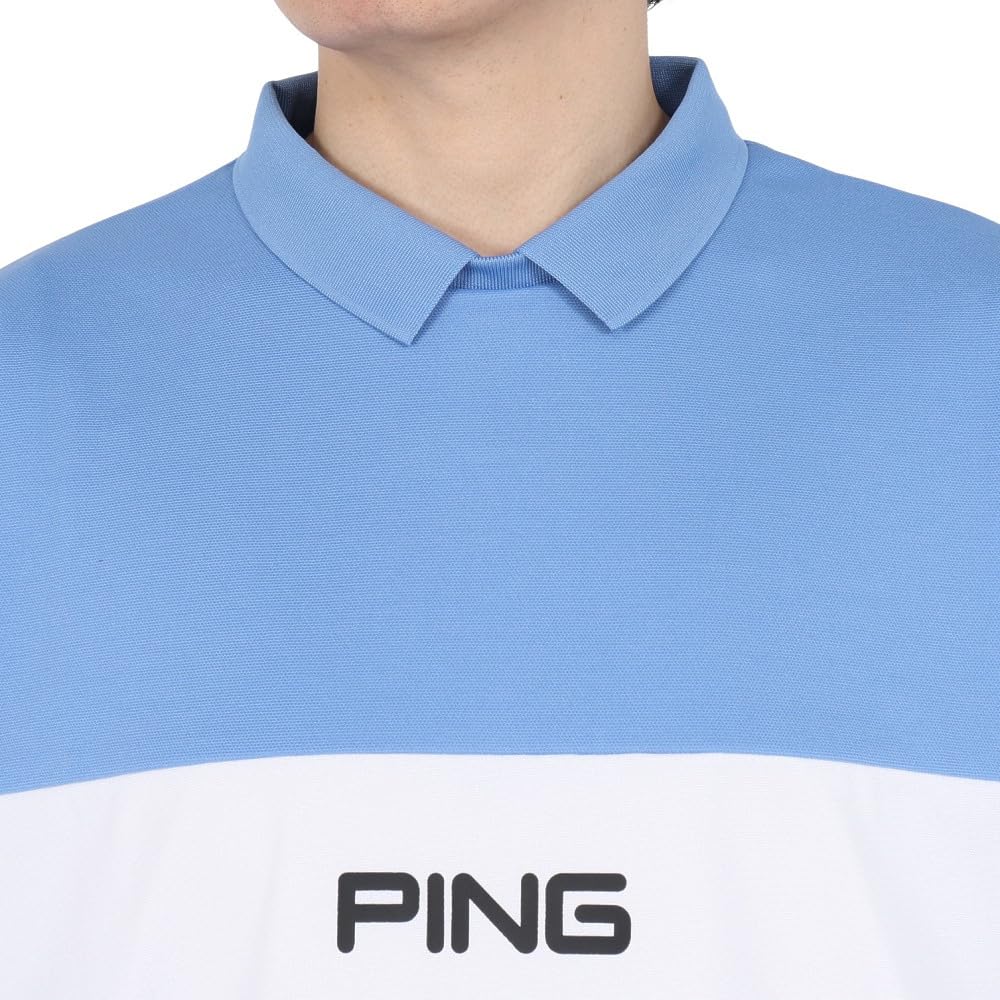 Ping Apparel Men's AddElm Series Short Sleeve Polo Shirt (add.03 Technology) for Golf, Size 621-5160211, Blue, Size 3L