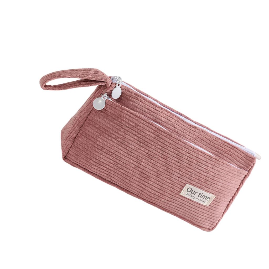 Manchester Pennskrin Dubbellagerat Pennskrin 2 Fack Pennpåsar Stor Kapacitet Pennväska Rese Sminkväska