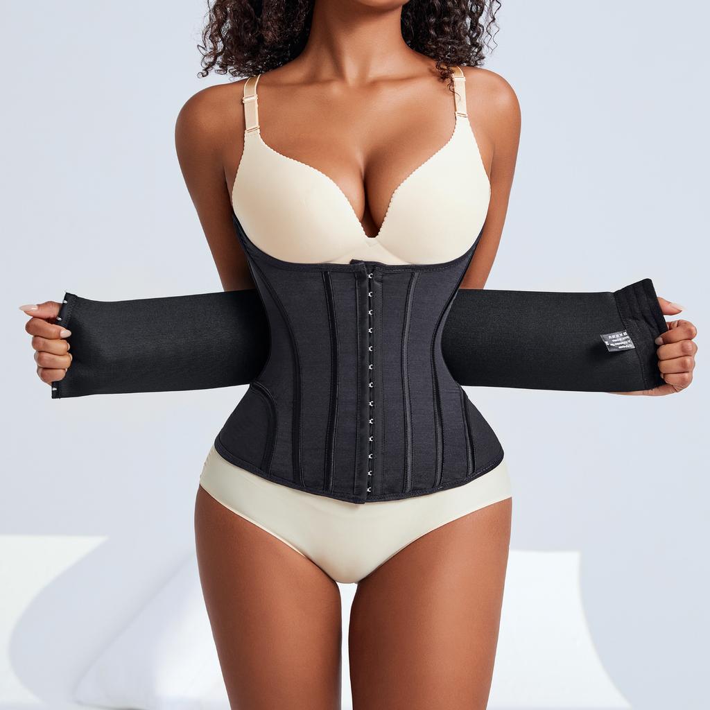 Fajas Cinturilla Fuertes Control de Vientre de Cuerpo Completo Ropa Moldeadora para Mujer Corsé Cruzado Cinturón Entrenador de Cintura Moldeador para Mujer