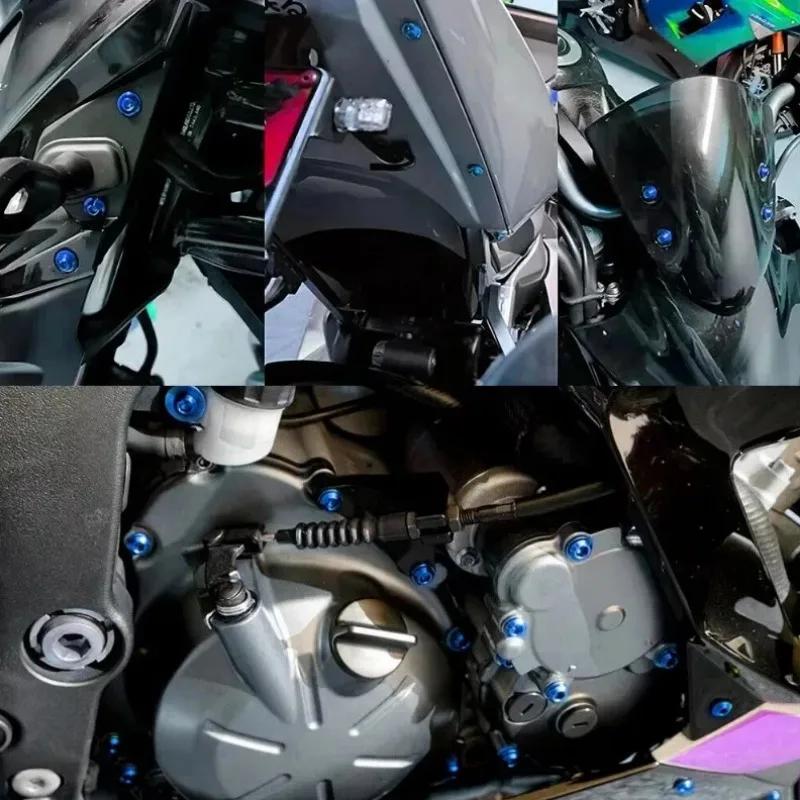 177pcs/Box Screws Aluminum Windscreen Screws Colorful Fasteners Screws Set Motorcycle Fairing Bolt Kit Motorcycle Modified Parts