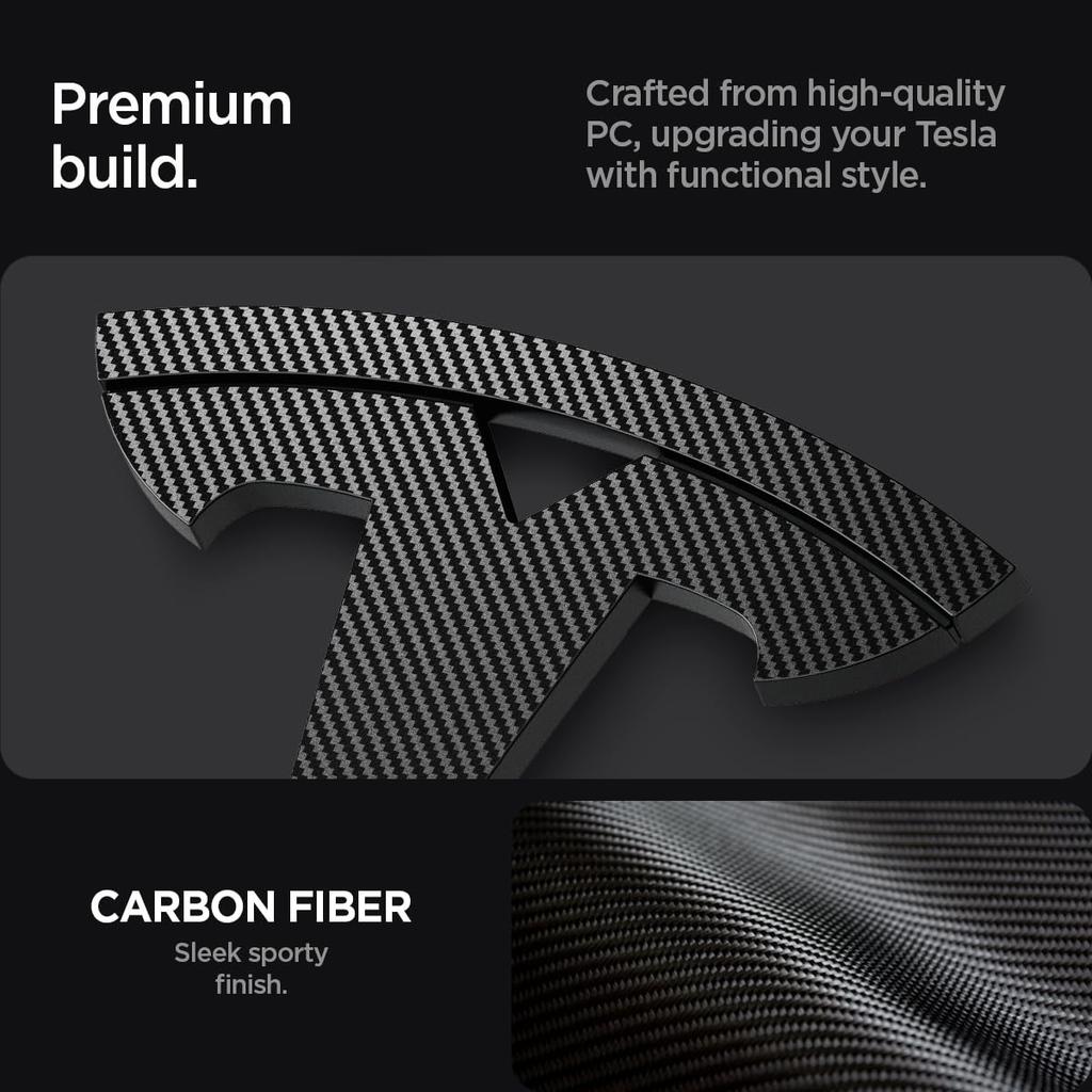 Spigen Tesla Model 3 Highland 2024 Frontemblem Logo Aufkleber Perfekte Passform Abdeckung Einfach