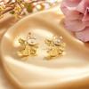 Ginkgo Leaf Earrings For Women Stainless Steel Elegant Jewelry Gift