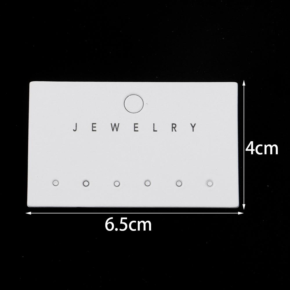 50 Stück Mehrform Weiß Schmuckverpackungskarte Faltkarte Für DIY Armband Halskette Ohrringe Display Handgemachte Verpackungskarte