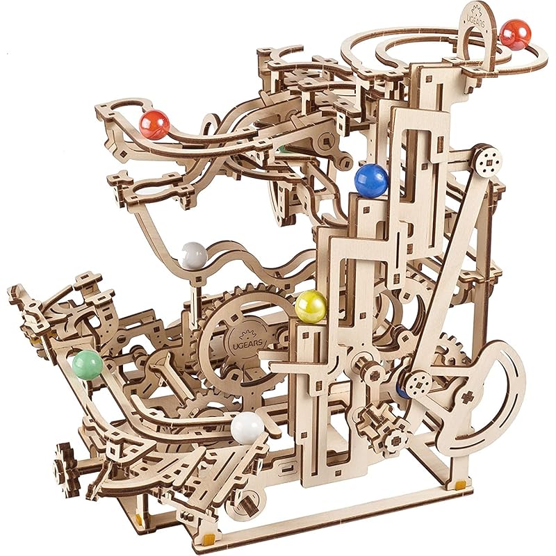 

Ugears marble lantier hoist 70170 wooden puzzle Crafts model No adhesive tools required adult
