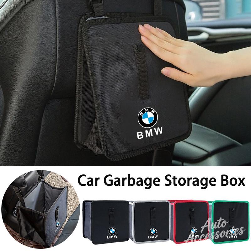 Portable Car Storage Box Foldable Hanging Trash Can Storage Case For BMW X1 X2 X3 X5 X6 X7 G30 G20 G32 G11 G12 F30 F34 Sticker
