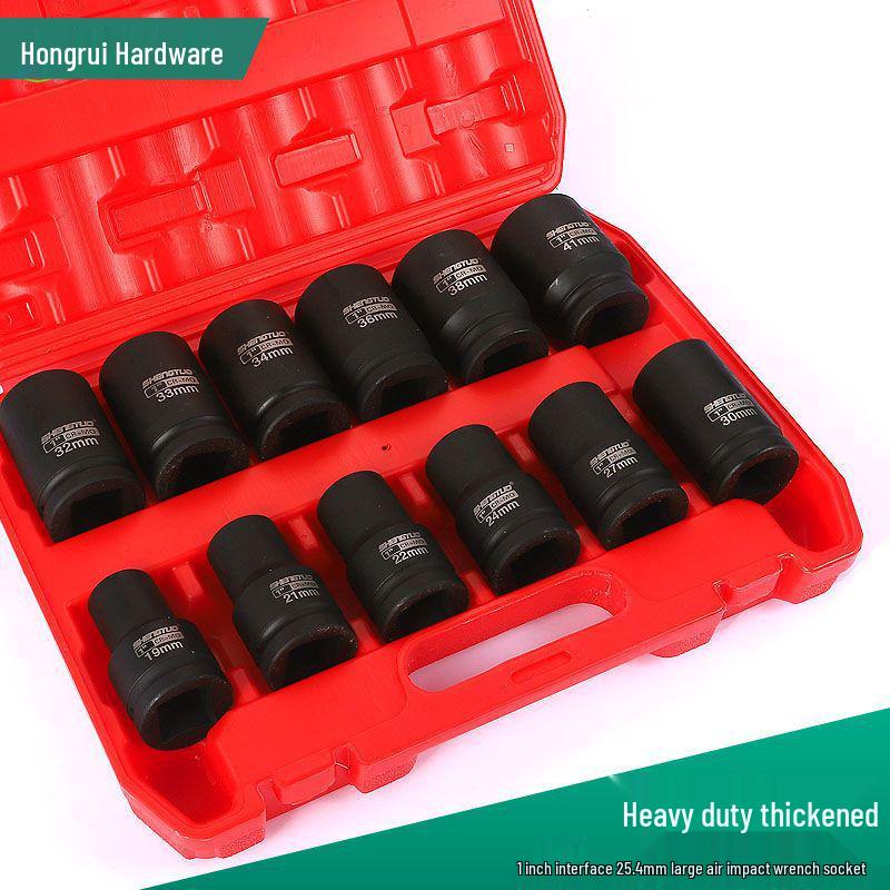 Heavy-Duty 1-Inch Extended Pneumatic Air Impact Socket for Wheel Axle Removal