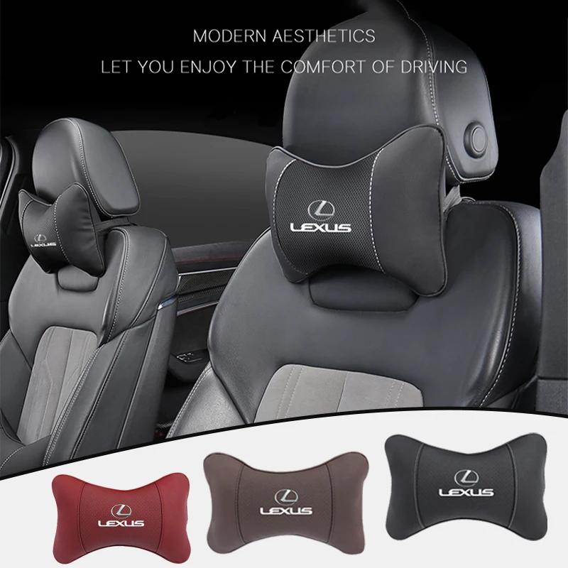 For Lexus RX330 IS250 Ct200h ES300h RX350 IS300h NX300h RX400h ES350 Head Car Headrest Leather Neck Pillow Auto Interior