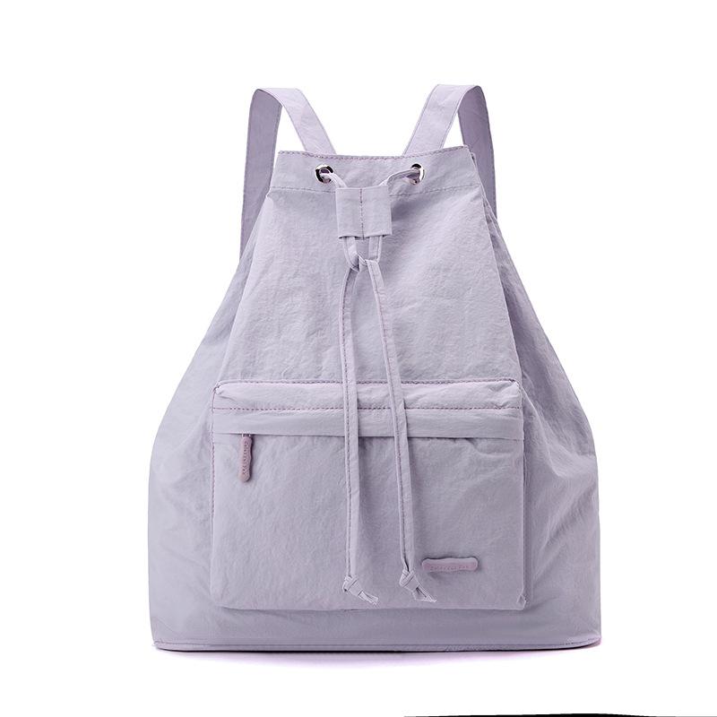 

Модный Универсальный Повседневный Простой Маленький Свежий Рюкзак для Студентов Колледжа Большой Вместимости Сверхлегкий Мешок на Шнурке Женская Сумка лаванды фиолетового