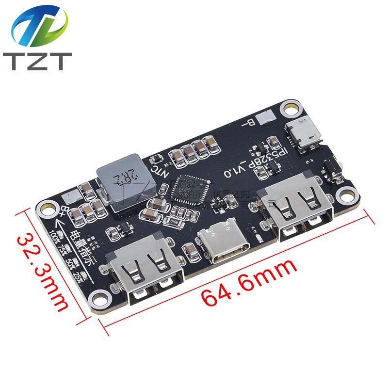 Power Bank Module – 3.7V to 5V/9V/12V Boost, IP5328P Bidirectional Fast Charging