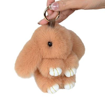 Imitation Rex Rabbit Fur Plush Rabbit Bag Charm - Cute Playing Dead Rabbit Pendant
