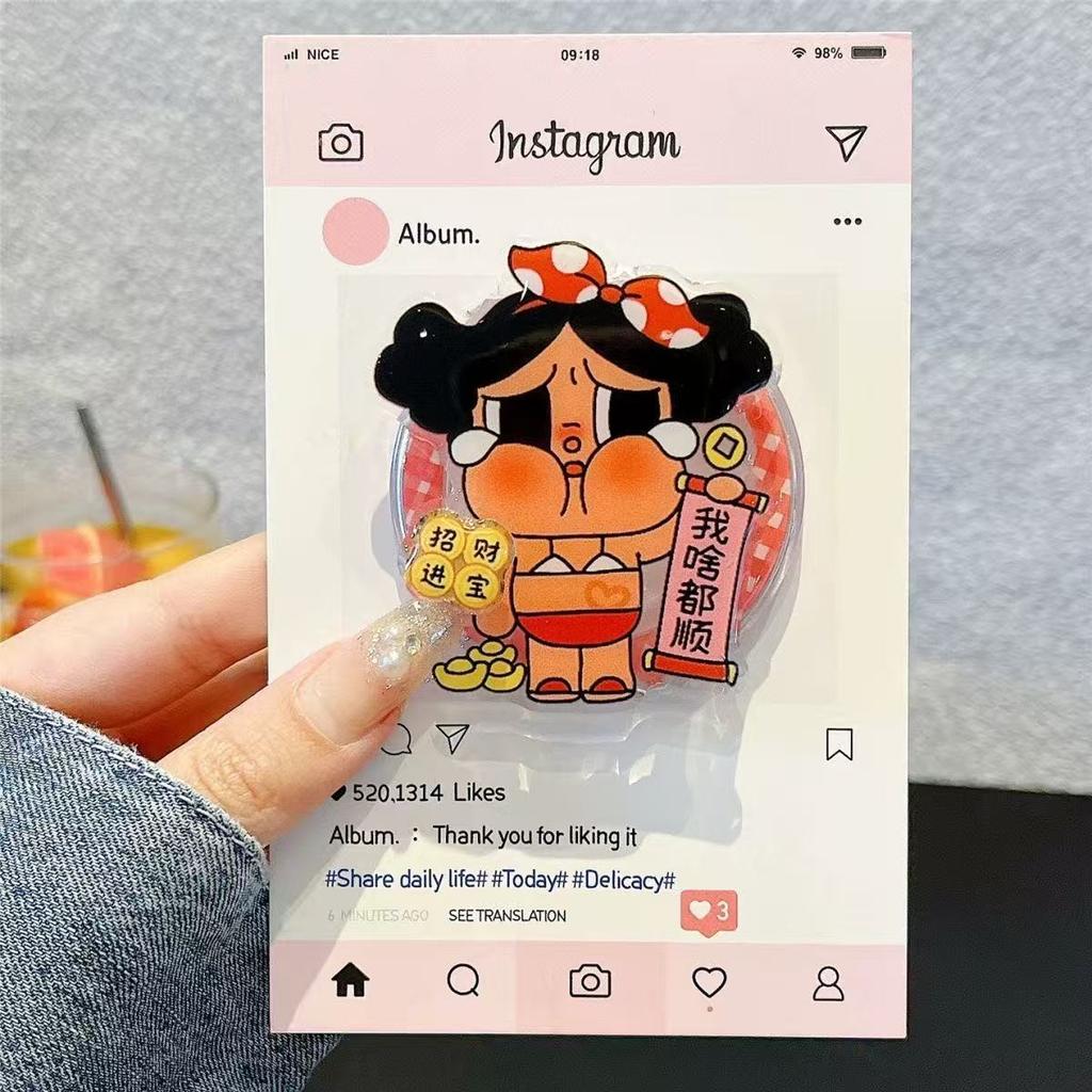 Crying baby girl magnetic suction bracket for 17promax mobile phone case Apple 16 new iPhone15
