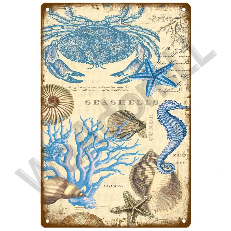 Beach Tin Sign Plaque Metal Summer Sign Metal Plate Wall Decor For Beach Bar House Surf Club Decorative Iron Painting Poster