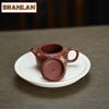 120ml Exquisite Yixing Purple Clay Teapots Handmade Large Caliber Pot Raw Ore Zhu Mud Kettle Zisha Tea Set Ornaments Collection