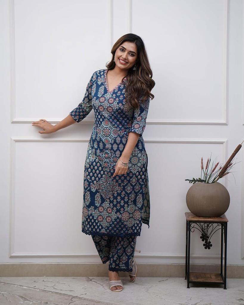 Indian Pakistani Designer Kurta Pant Dupatta Set Bollywood Top Tunic Kurti Salwar Kameez Dress