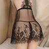 Sexy Underwear Perspective Wear Eyelashes Lace Suspender Nightgown Female Flirting Seduction Pure Desire Scheming Pajamas Bed Teasing