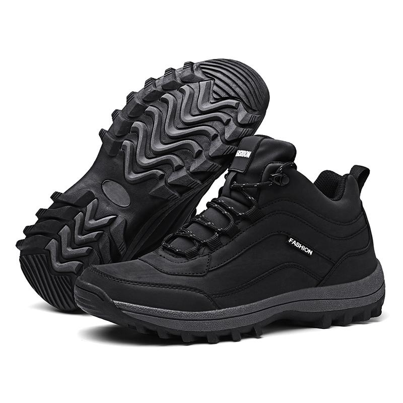 Buy Winter Men'S Hiking Boots Leather Waterproof Leisure Boots Men'S