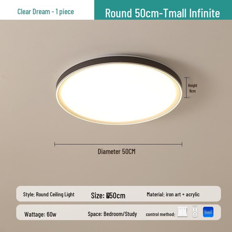 Modern Minimalist Full Spectrum Eye-Protection Ceiling Light for Bedroom and Study (2025 Model)