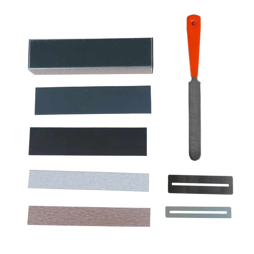 Guitar Luthier Tool Set Repairing Tool 2 Fretboard Guard 1 Fret Leveling Beam 1 File 4 Sandpaper