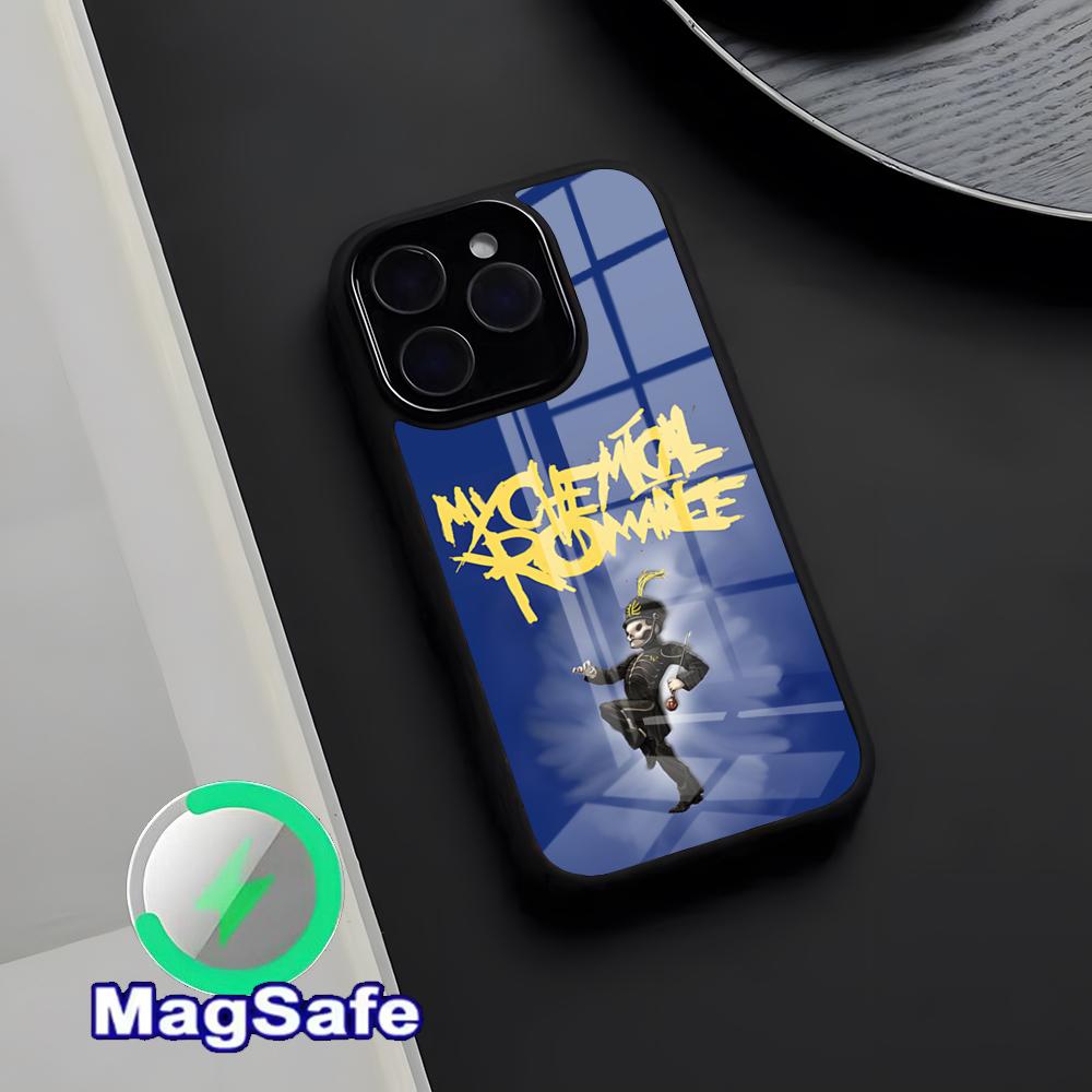 Rock Band My C-chemical Romance Handyhülle Magnetische Glas Hülle Für IPhone 17 Pro Max 16 15 14 13 11 Pro Max Plus Handyhülle