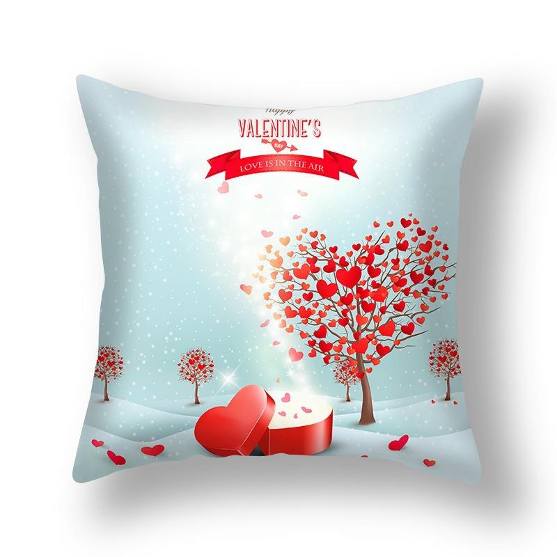 New Valentine's Day Pillow Cover Home Pillow Cushion Sofa Cushion Linen Pillow Cover