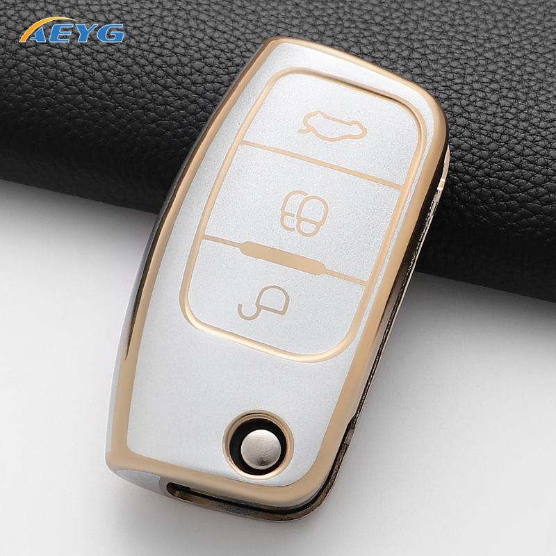 Tpu Shell For Ford Focus 2 Mk2 Fiesta Mondeo Galaxy Falcon Territory Ecosport Kuga Escape Key Case Fob Holder Keychain