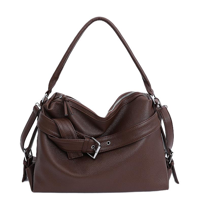 Tote bag women's large capacity pleated lazy armpit bag Spice girl locomotive shoulder bag women's casual fashion women's bag