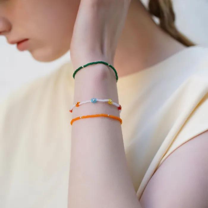 Color layered daily beads Bracelet Simple layered bead bracelet 5 colors