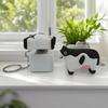 Cow Dog Stress Relief Luminous Sound Making Keychain Fun Prank Venting Abstract Idol Creative Cultural Gift Plastic Material