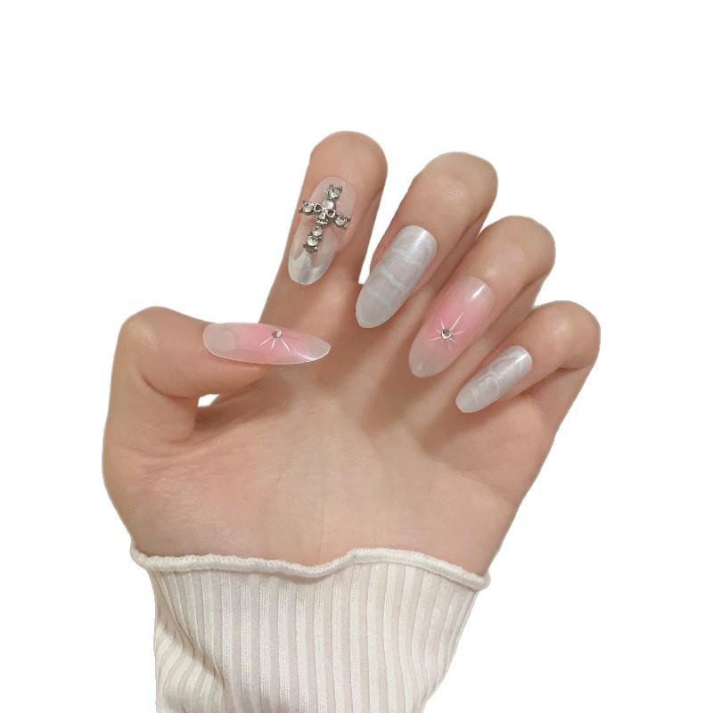 Luxurious Handmade Translucent Nail Tips for Autumn/Winter – Soft Texture, High-Class Feel