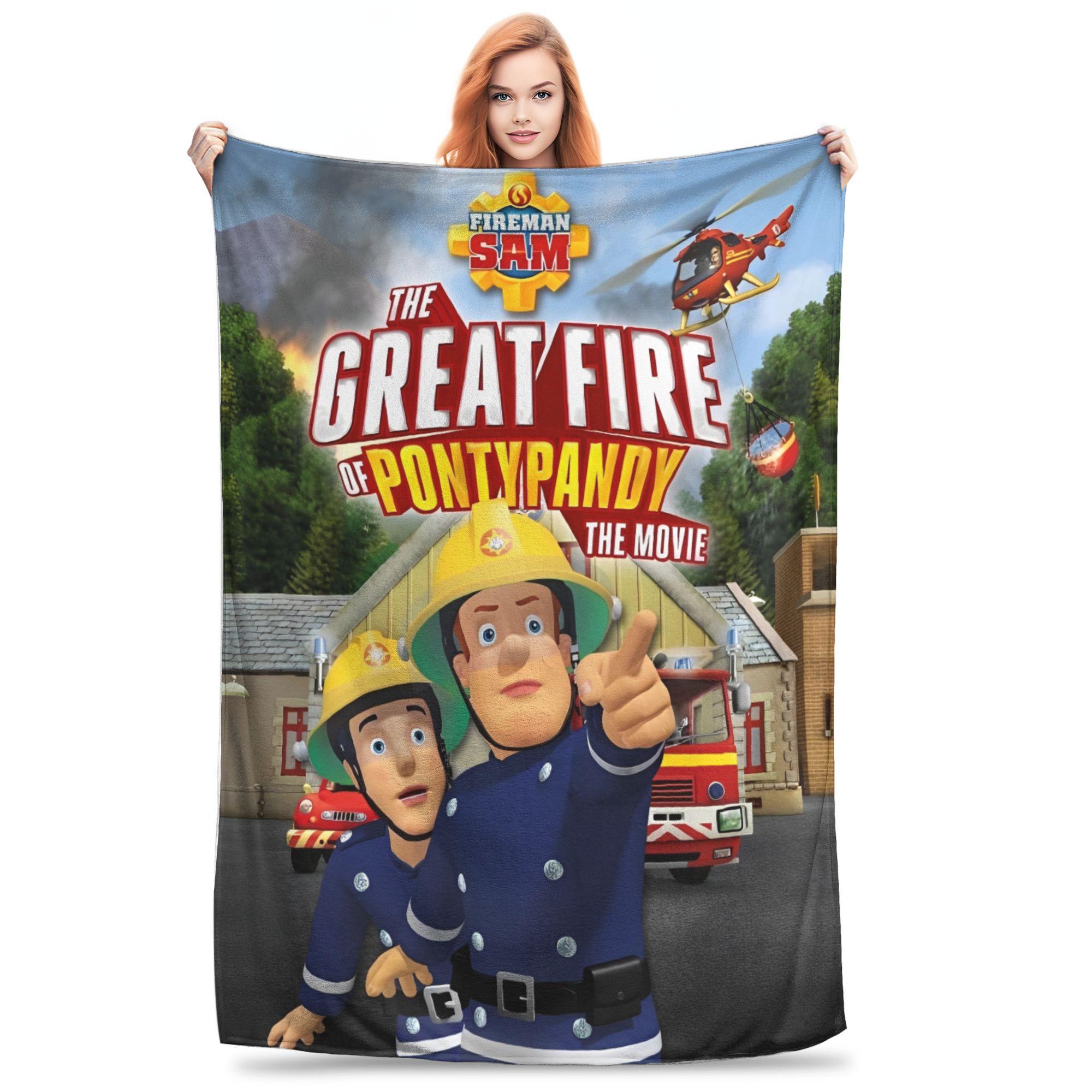 Fireman Sam Blanket Multiple Sizes Super Soft and Warm Throw Blankets for Sofa Couch and Bed 75X95CM