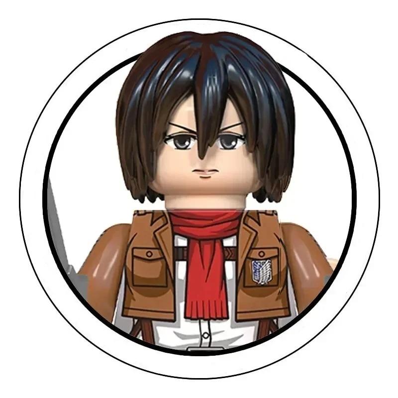 Blind Box Building Blocks Mini Model Figures Attack on Titan Levi Ackerman Eren Mikasa Giant Annie Halloween Christmas Gifts Toy