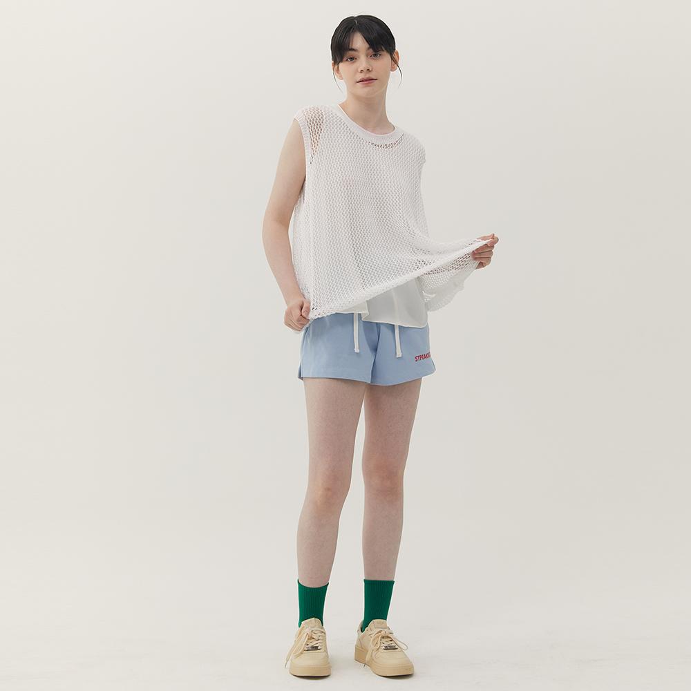 SPNK Knit_Mesh Pullover_Off-White